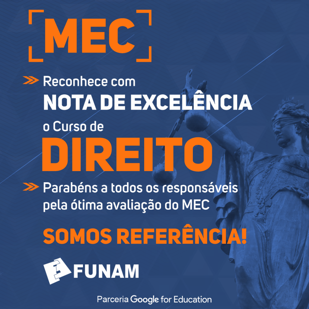 Curso De Direito Da Funam Reconhecido Pelo Mec Nota De Excel Ncia