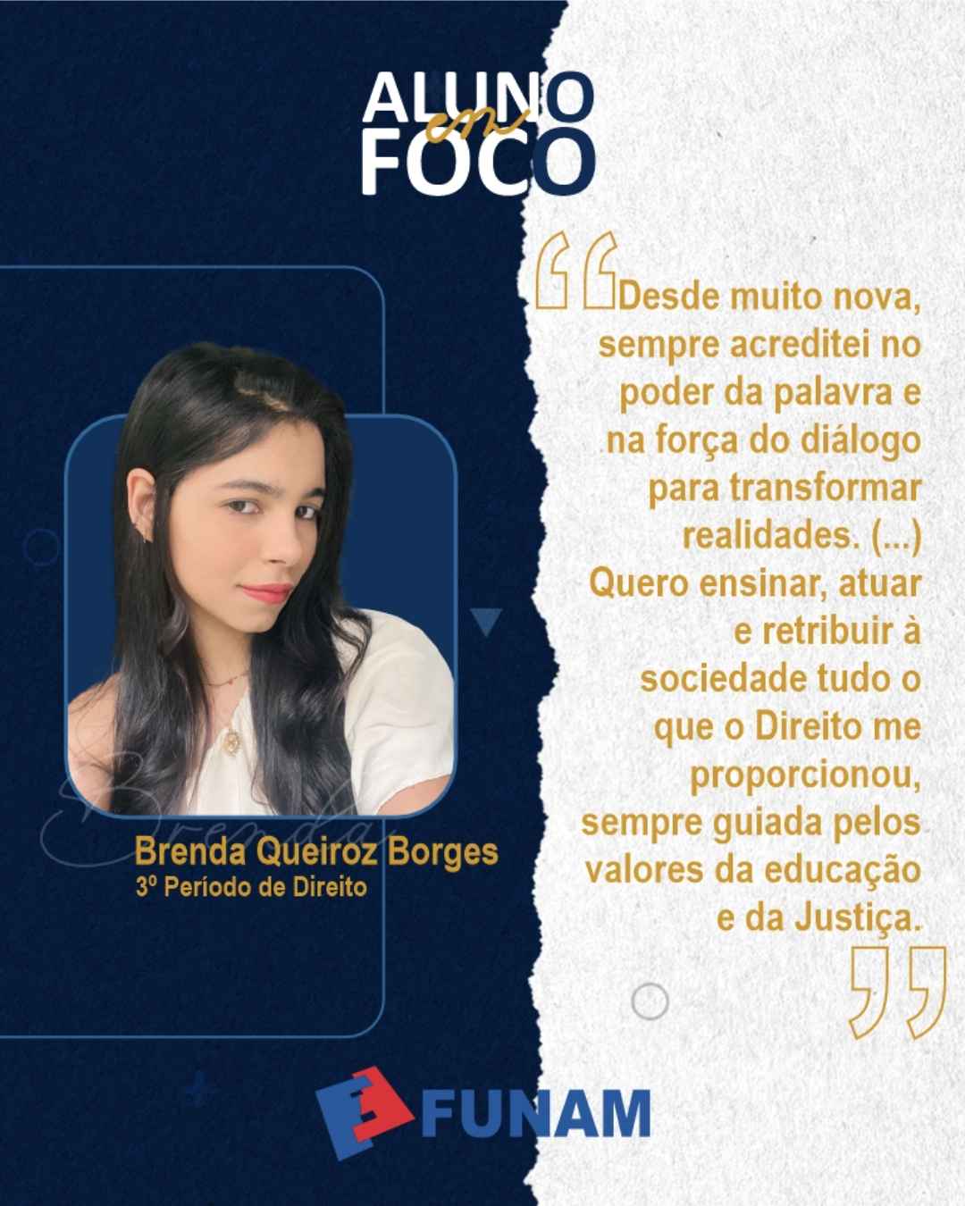 No momento, você está visualizando Do Debate à Prática: A Jornada de Brenda Queiroz no Direito da FUNAM
