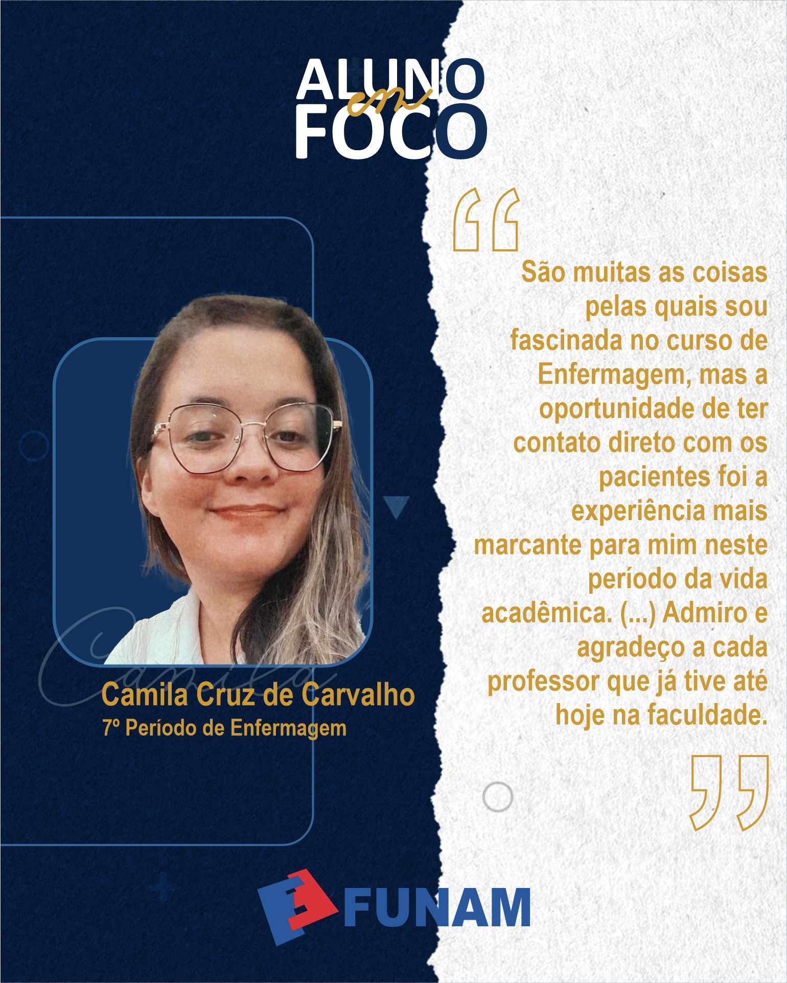 No momento, você está visualizando Aluno em Foco: o olhar sensível e dedicado de Camila Carvalho na Enfermagem