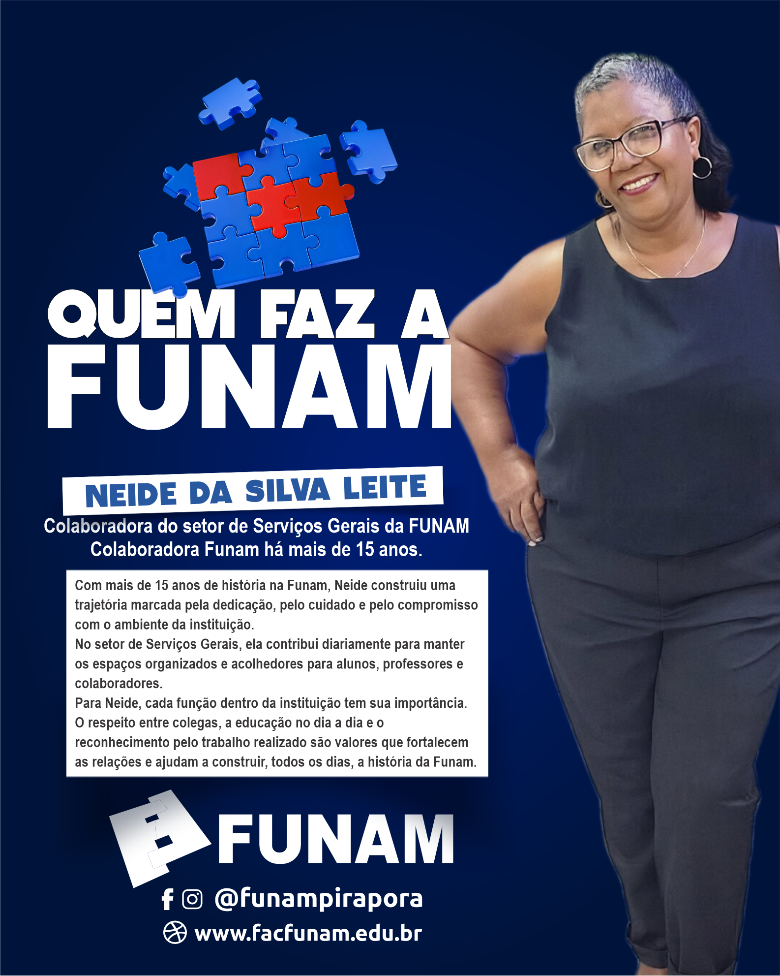 No momento, você está visualizando Quem Faz a Funam: conheça a história e a dedicação de Neide da Silva Leite