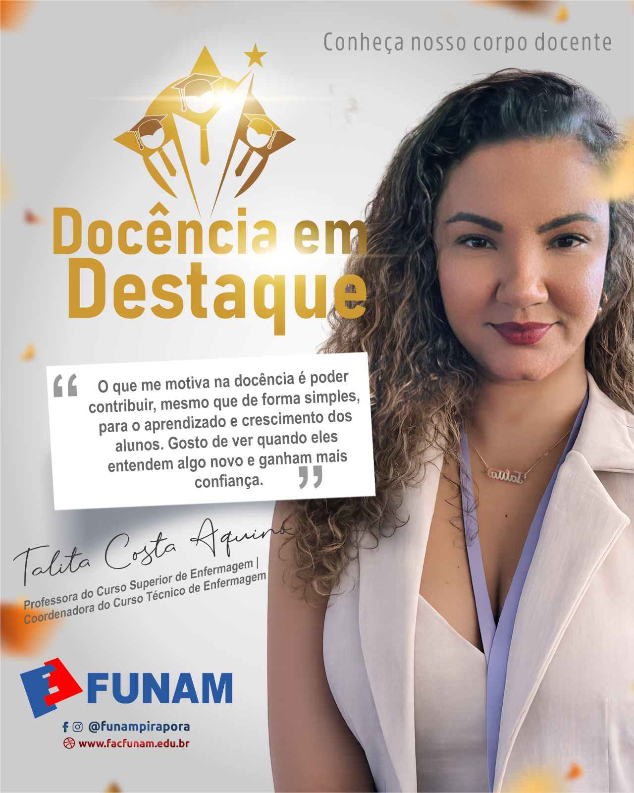 No momento, você está visualizando Talita Aquino: da vocação na Enfermagem ao protagonismo na docência da Funam